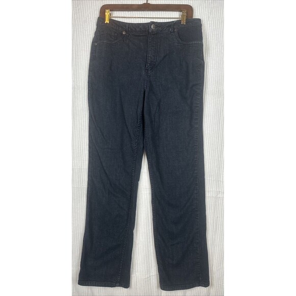 Cold Water Creek Womens Size 12 Dark Wash High Rise Bootcut Denim Jeans Classic - Picture 1 of 8